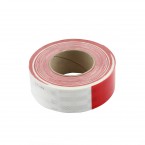 Red/white reflectiontape with logo, order easy and simple in our webshop!